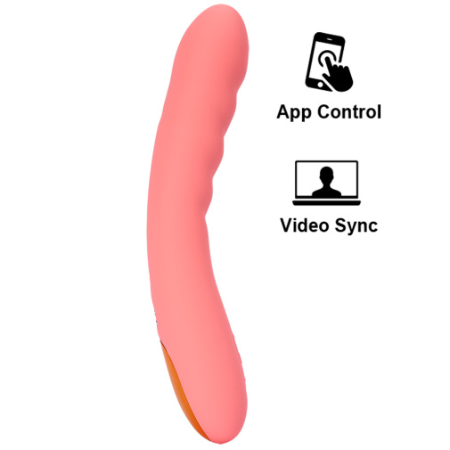 SVAKOM - Ava Neo APP 智能遥控 抽插式震动棒 - 蜜桃粉 照片