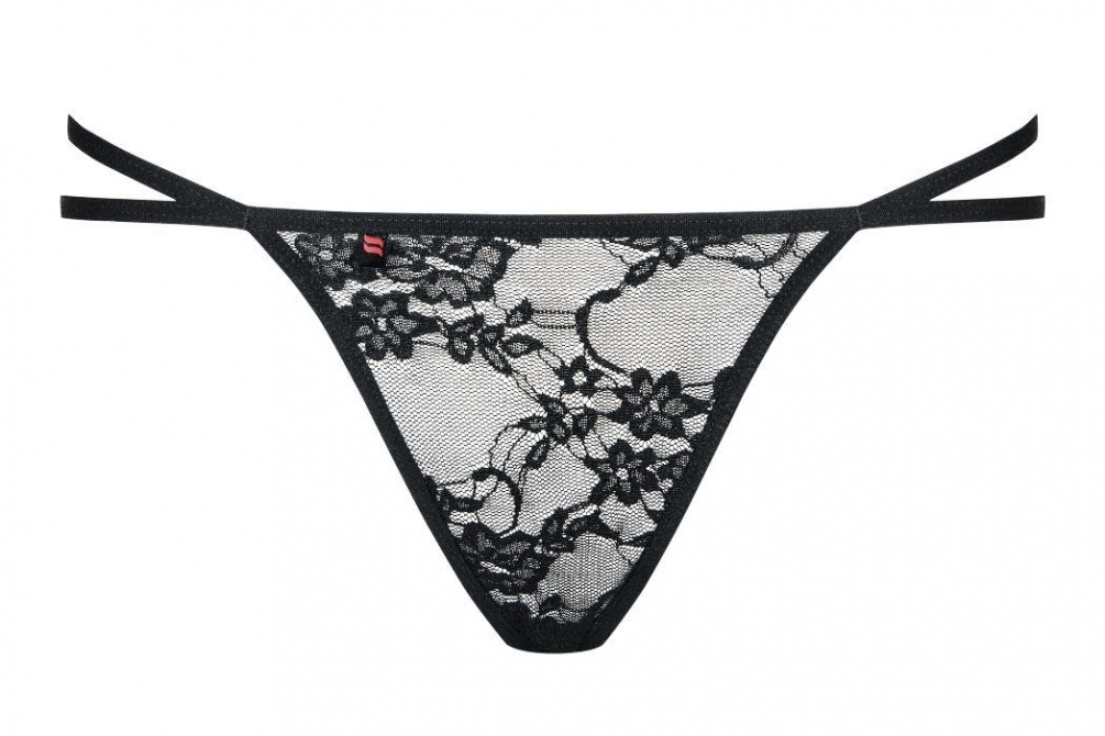 Plain, classic front and amazing, shining back – what a fabu... Obsessive - My Bijou Thong - Black - S/M photo-7