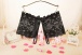 SB - Crotchless Lace Panties w Bow - Black photo-9