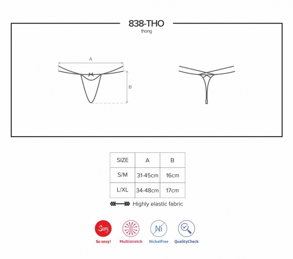 Obsessive - 838-THO-6 Thong - Turquoise - S/M photo-9