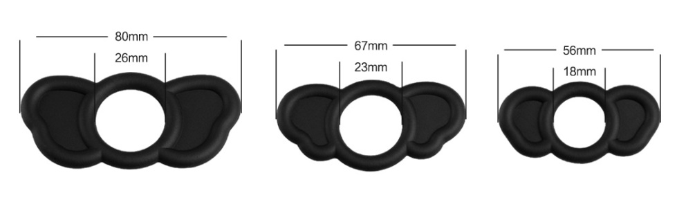 Safe, hygienic, and stylish with a unique elephant design, t... Canwin - Elephant Rings 3 pcs Set - Black photo-4