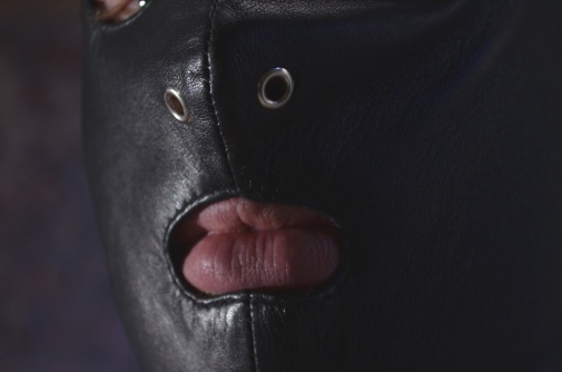 Rouge - Leather Face Mask - Black 照片