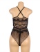 Ohyeah - Lace Floral Sheer Teddy - Black - XL photo-6