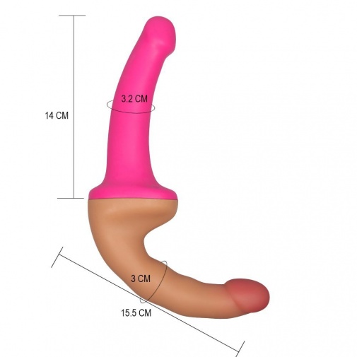 Lovetoy - Holy Dong Premium Strapless Strap On - Pink photo