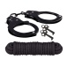 Nasstoys - Sinful Metal Hand Cuffs w Rope - Black photo