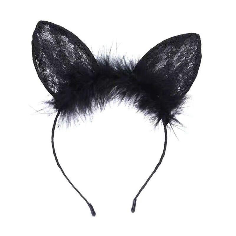 Drywell - A01 Kitty Lace Ears - Black photo