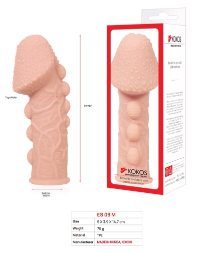Kokos - Extreme Headed Cock Sleeve M - Flesh photo