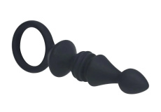 Levelz - 螺纹式后庭探棒 - 黑色 照片