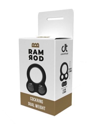 Dreamtoys - Ramrod Dual Weight Cock Ring - Black photo