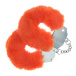 Ouch - Heavy-Duty Fluffy Hand Cuffs - Orange 照片