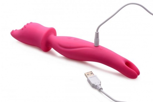 Wand Essentials - Dual Diva 2 in 1 Silicone Massager - Pink photo