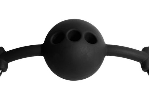 Fetish Submissive - Breathable Silicone Ball Gag - Black 照片