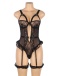 Ohyeah - Lace Garter Teddy - Black - M photo-4