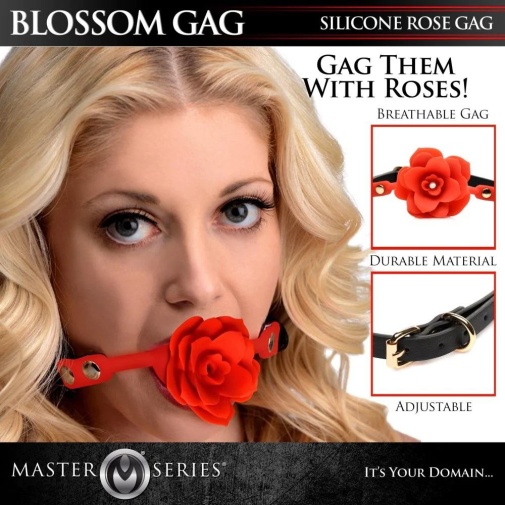 Master Series - Blossom Rose Gag - Red photo