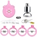 FAAK - Chastity Cage 45mm w Catheterization Hood - Pink 照片-10