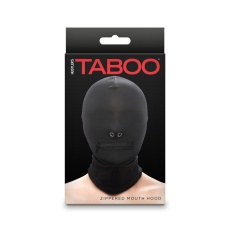 NS Novelties - Taboo Zipper Mouth Hood - Black photo