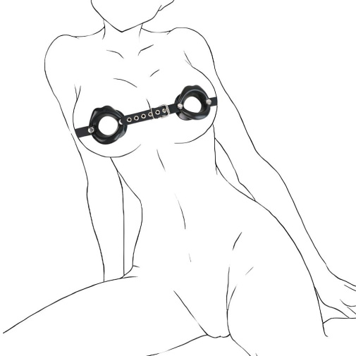 FAAK - Lips Nipple Clamps - Black 照片