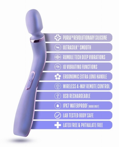 Wellness - 強力按摩震動棒 附遙控器 - 薰衣草色 照片