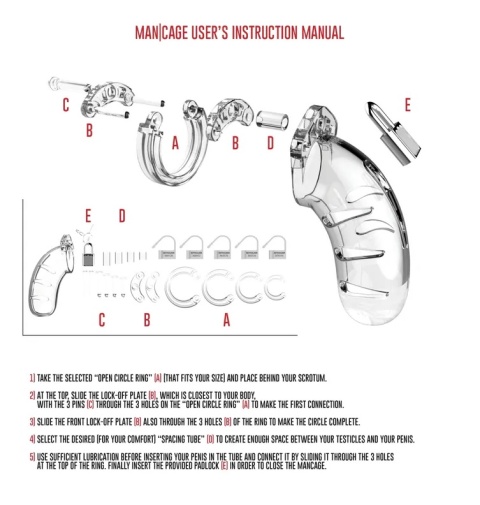 ManCage - Chastity Cage #5 - Clear photo