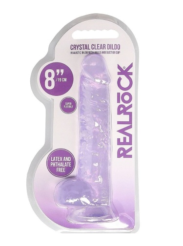 RealRock - 8" Realistic Dildo w Balls - Purple 照片