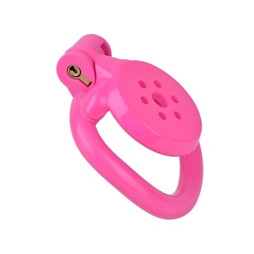 FAAK - Resin Chastity Cage 45mm w Catheter - Pink 照片