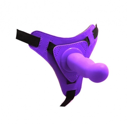 Aphrodisia - Strap On Curved Dildo 5″ - Purple photo