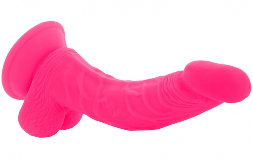 Diversia - 弹性震动假阳具 21.5厘米 - 粉红色 照片