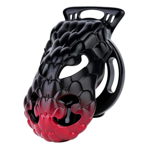 FAAK - Dragon Resin Chastity Cage M - Black photo