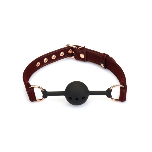 Liebe Seele - Metallic Shade Ball Gag - Burgundy photo