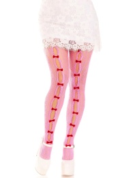 Leg Avenue - Sweetheart Striped Tights - Pink photo