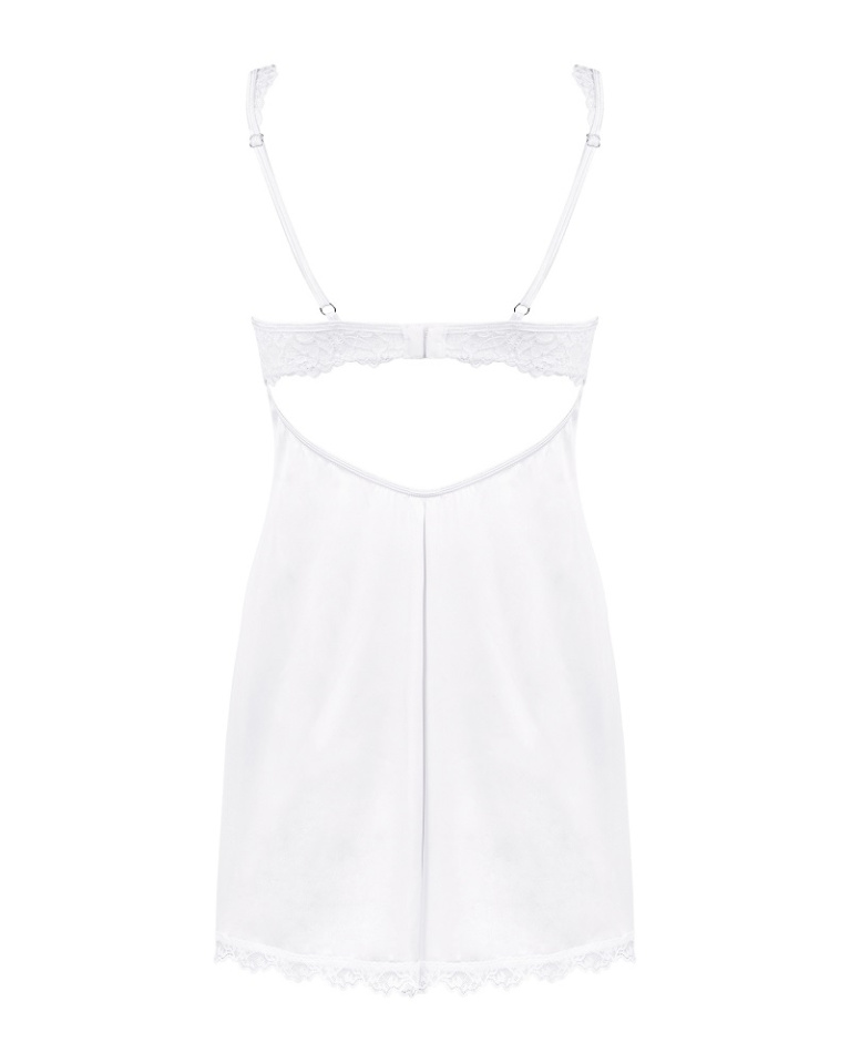 Obsessive - Amor Blanco Chemise & Thong - White - S/M photo