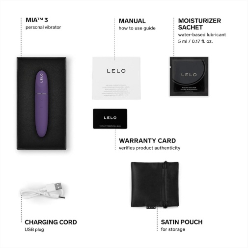 Lelo - Mia 3 Mini Vibrator - Violet Dusk photo