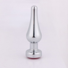 MT - Anal Plug 100x30mm - Silver/Pink photo