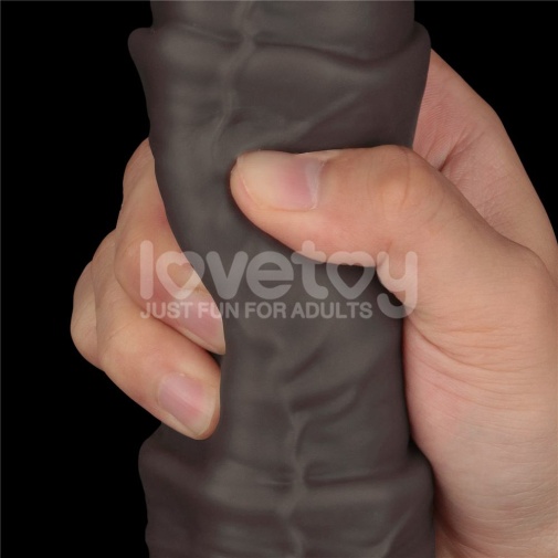 Lovetoy - 16" Dual Layered King Sized Cock - Black photo