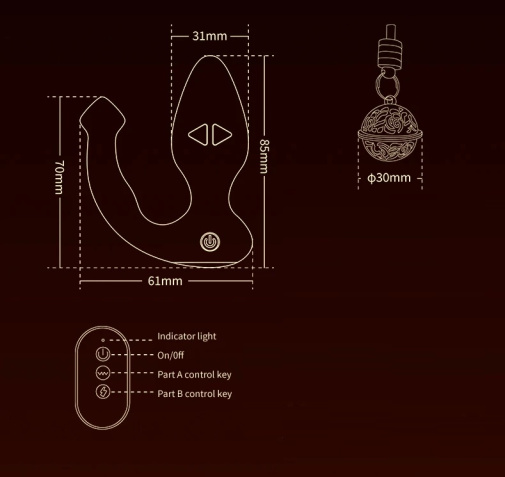 Sevanda - Weasel Estim Vibro Anal Plug - Black 照片