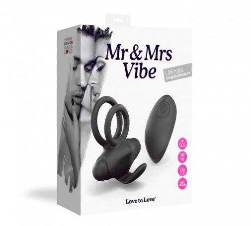 Love to Love - Mr & Mrs Vibe Ring - Black photo