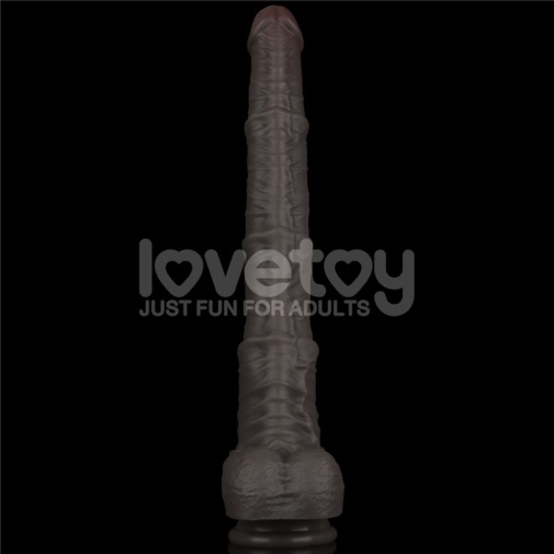 Lovetoy - 16" Dual Layered King Sized Cock - Black photo