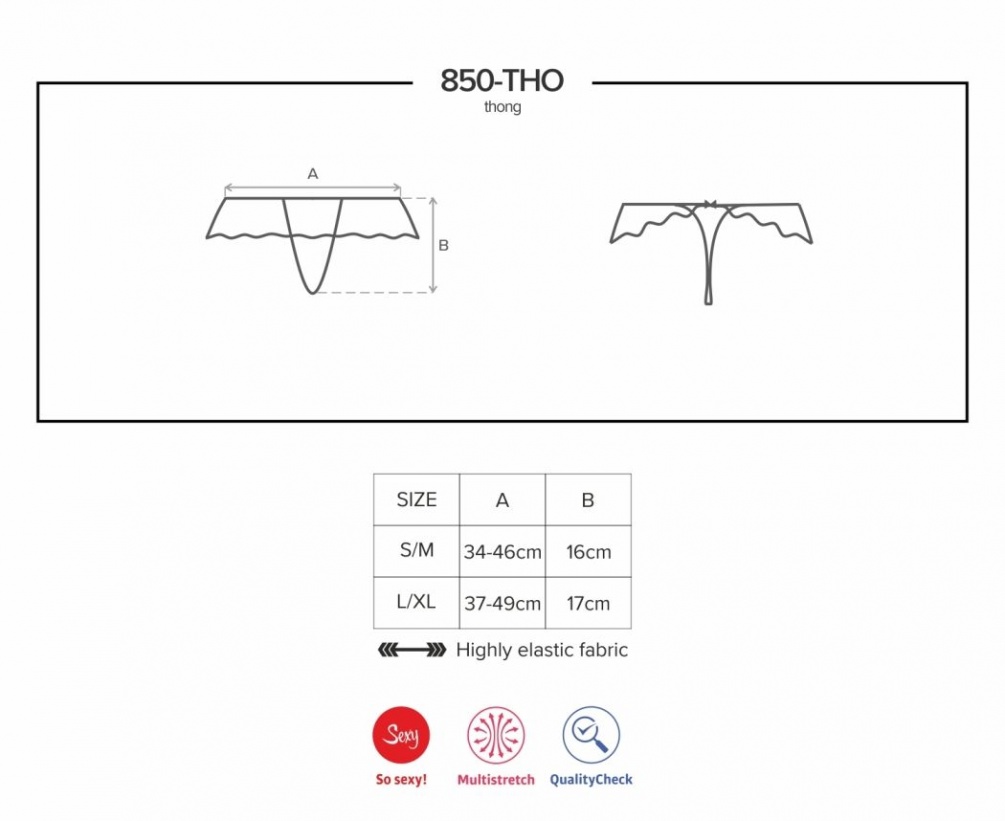 Obsessive - 850-THO-6 Thong - Blue - L/XL photo-17