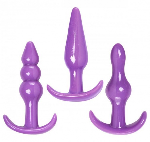 Trinity Vibes - Anal Trainer 3 Piece Anal Play Kit - Purple photo