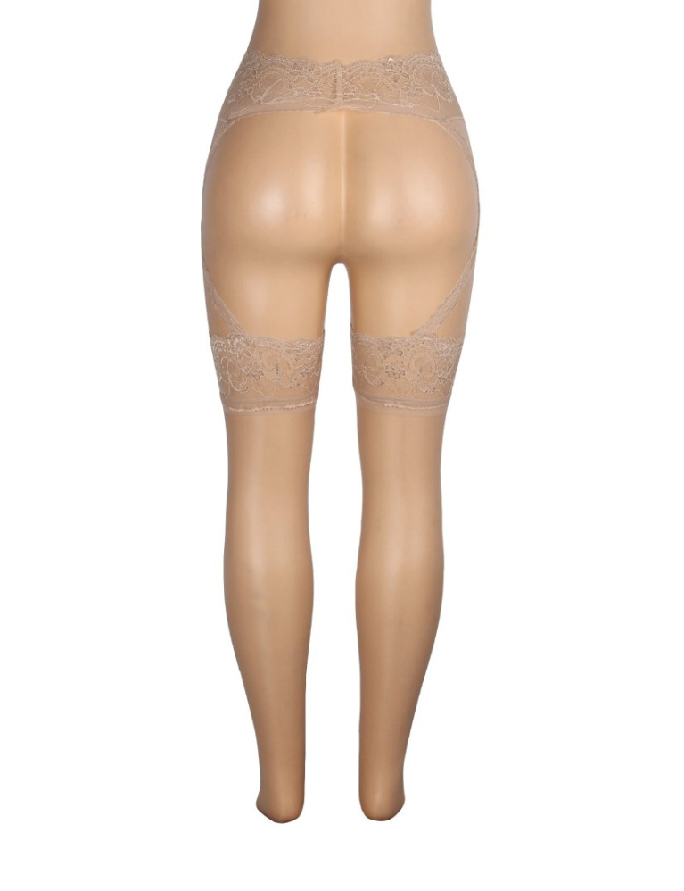Ohyeah - Lace Cross Pantyhose - Nude photo