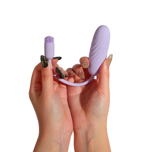 SVAKOM - Plume Interactive Bullet Vibrator - Pastel Lilac photo