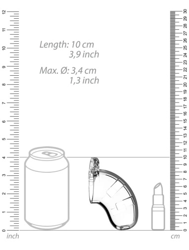 ManCage - Chastity Cage w Urethral Sound  #15 - Clear photo