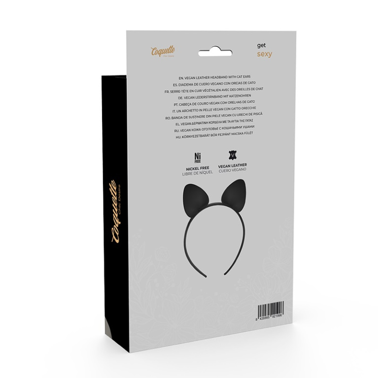 Coquette - Headband w Cat Ears - Black photo