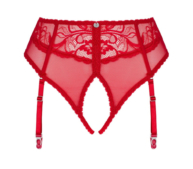 Obsessive - Dagmarie 吊袜带内裤 - 红色 - 加细码/细码 照片