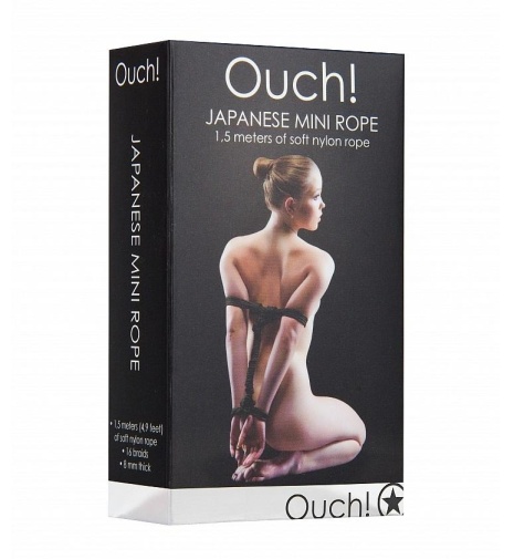 Ouch - Japanese Mini Rope 1.5m - Black photo