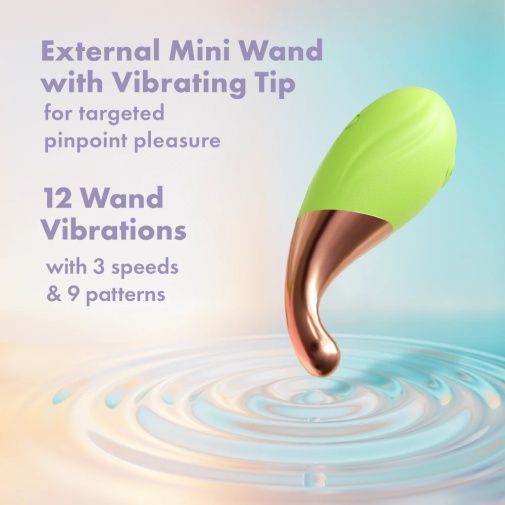 Play With Me - Blooming Bliss Vibro Wand & Egg - Green photo