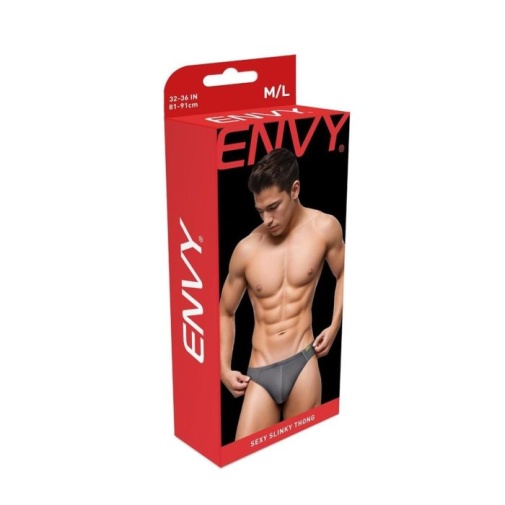 Envy - Sexy Slinky Thong - Grey - M/L photo