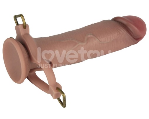 Lovetoy - Ingen 空心穿戴式 9'' 假陽具套裝 大碼至加加大碼 - 肉色 照片