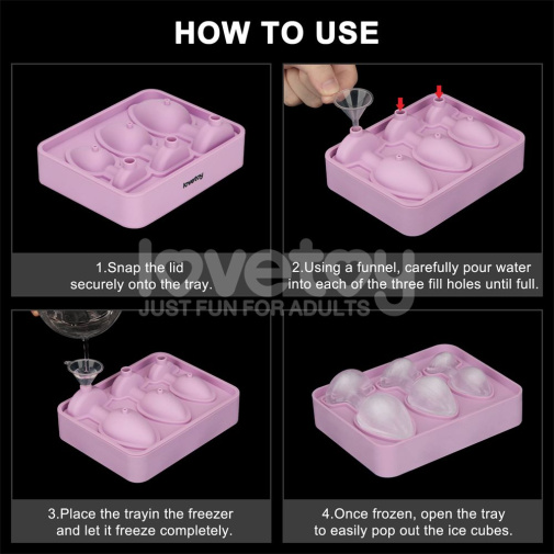 Lovetoy - Anal Plug Chocolate Ice Tray - Pink 照片