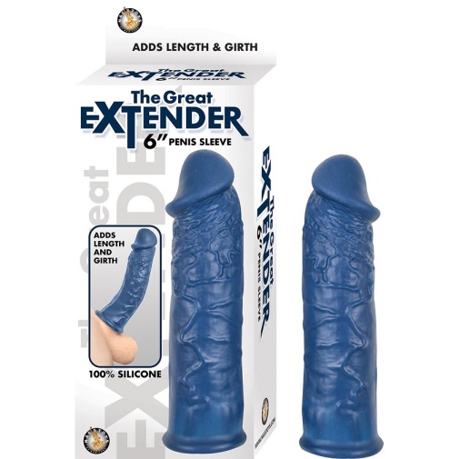 Nasstoys - Greatest Extender 6" Penis Sleeve - Blue  photo